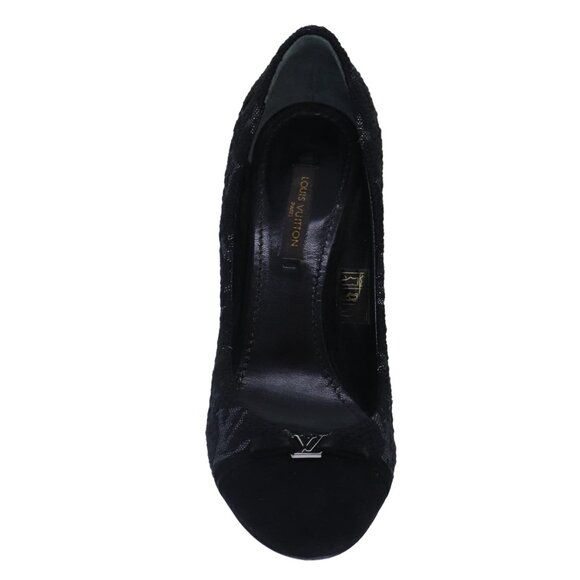 Pre-owned Authentic Louis Vuitton Monogram Tweed Pumps - Picture 2 of 10
